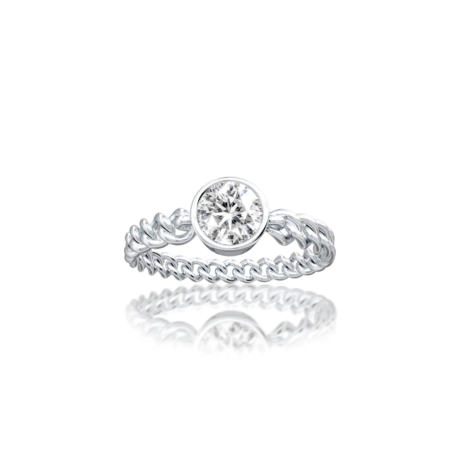Rong 荣 Chain Diamond Ring a beautiful, charming choice for elegant daily wear.