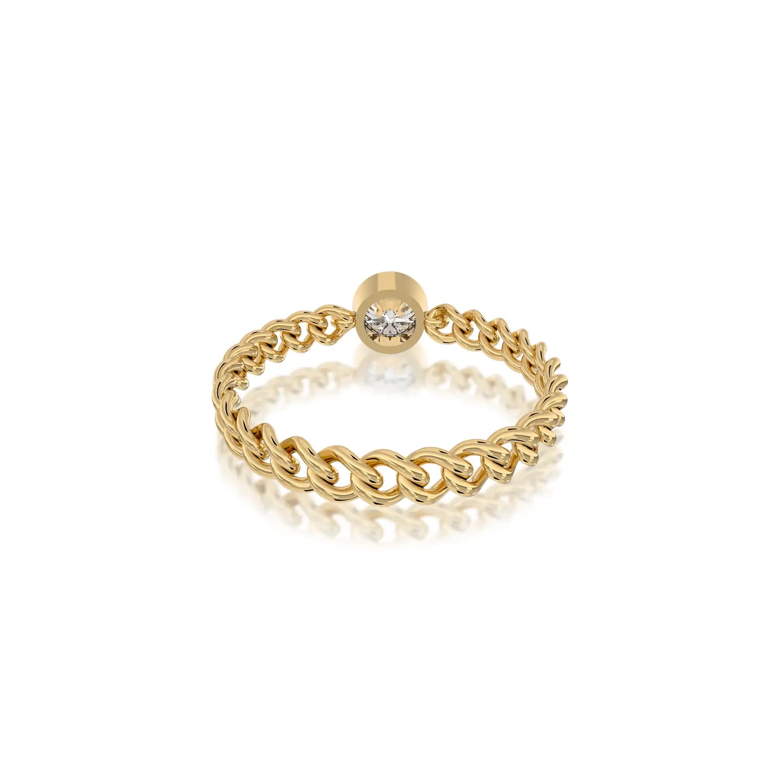 Fit for royalty, the Rong 荣 chain ring brings princess-inspired elegance, perfect for proposals.
