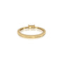 Back view of the Jing 镜 baguette ring, showing its polished, dazzling finish in detail.