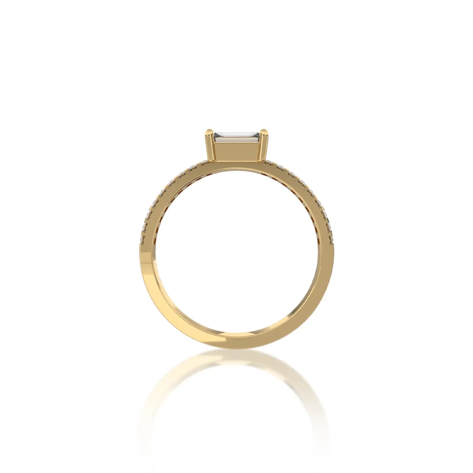 Jing 镜 diamond ring a beautiful blend of contemporary elegance and fabulous brilliance.