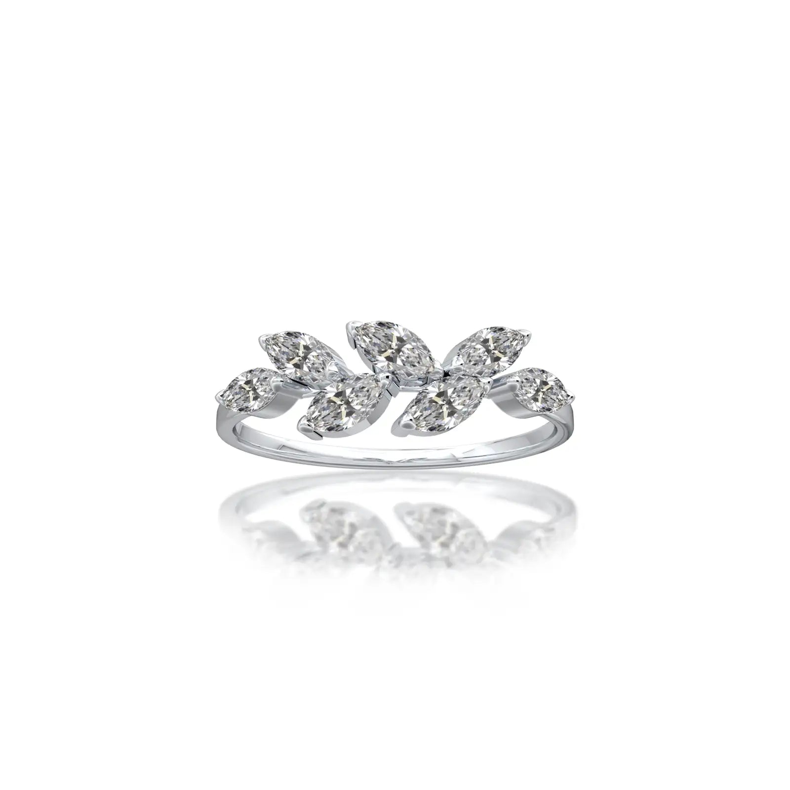 Mu 沐 Marquise Vine Diamond Ring  an irresistible choice for elegant everyday wear.