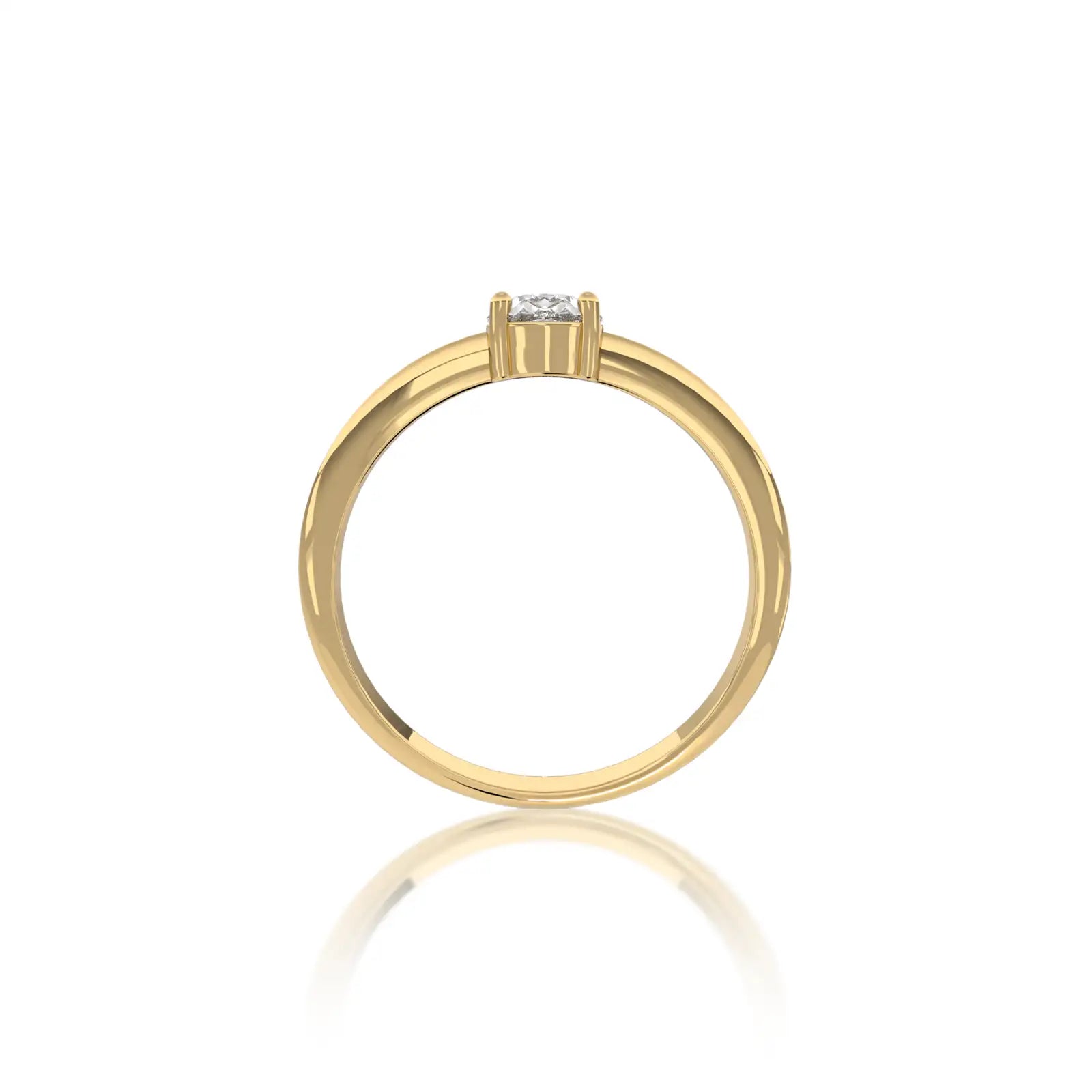 Fortune Jewelry presents the Lian 涟 solitaire ring fit for a modern-day queen, timeless and elegant.