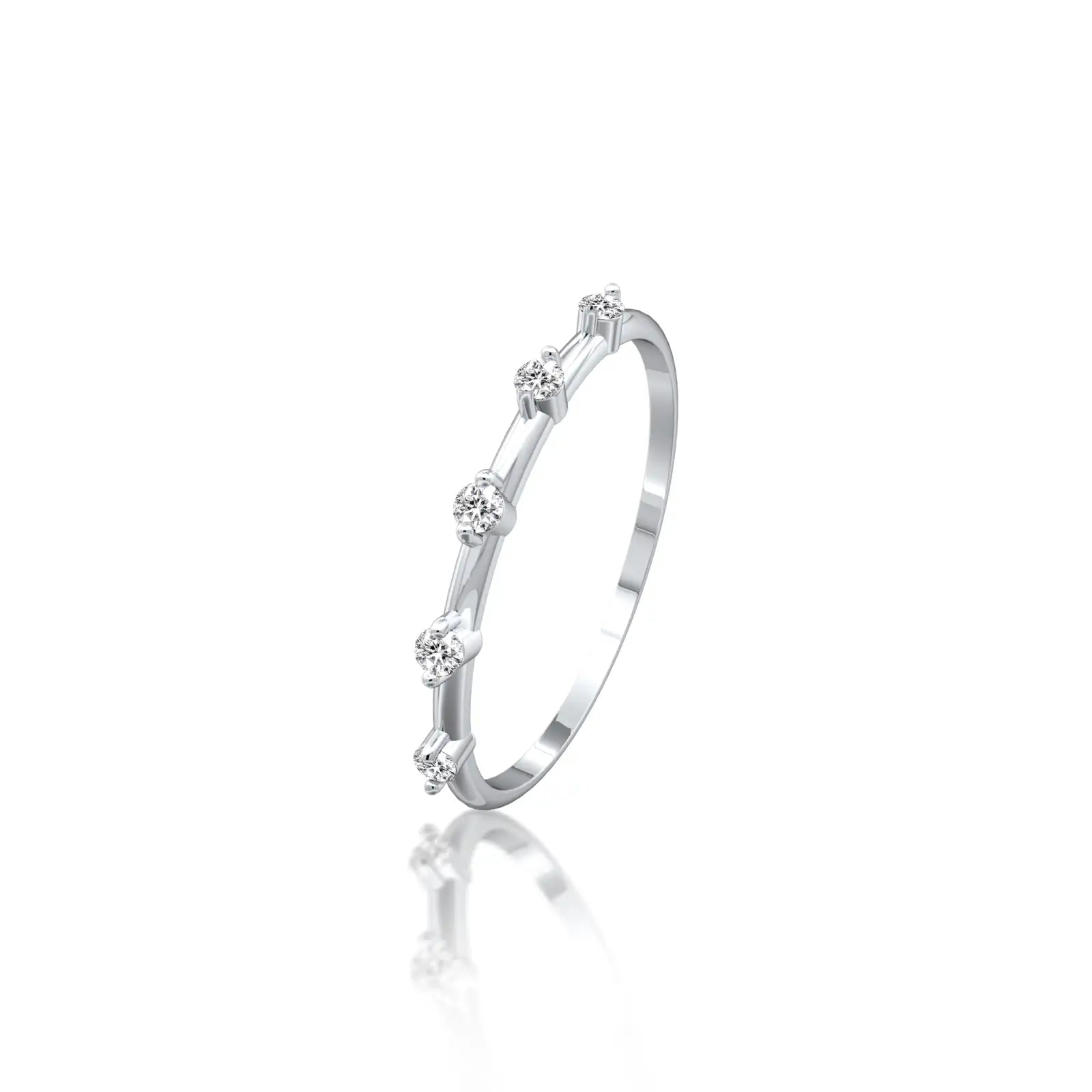 Linear quintet ring  an exquisite statement piece designed to celebrate life's most cherished moments.