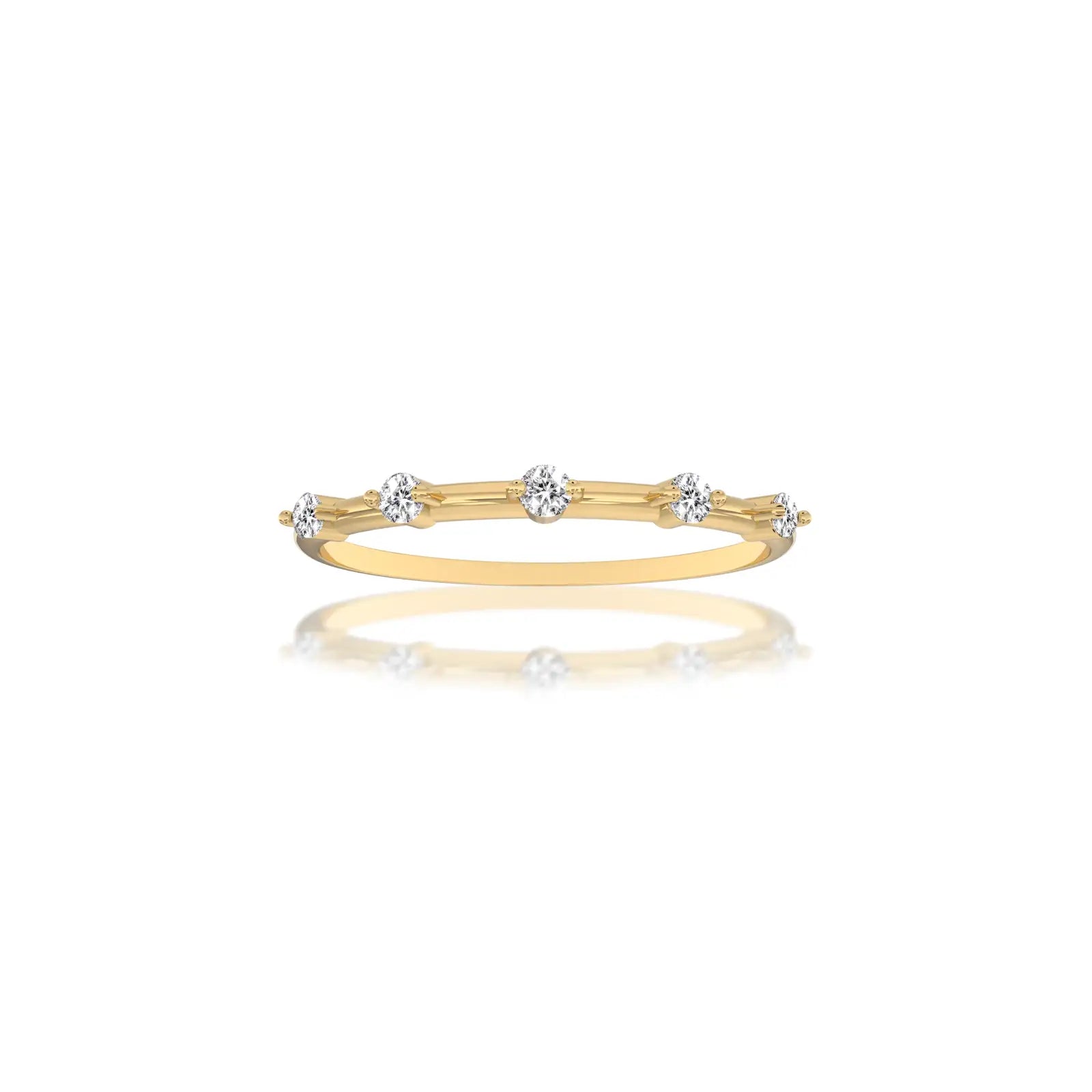Fortune Jewelry's Linear ring combines a secure setting with an effortlessly chic aesthetic.