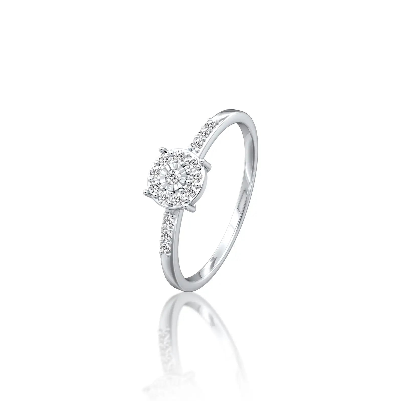 Xi 禧 Halo Cluster Diamond Ring beautiful and dreamy, a trend-setting favorite every woman will love.