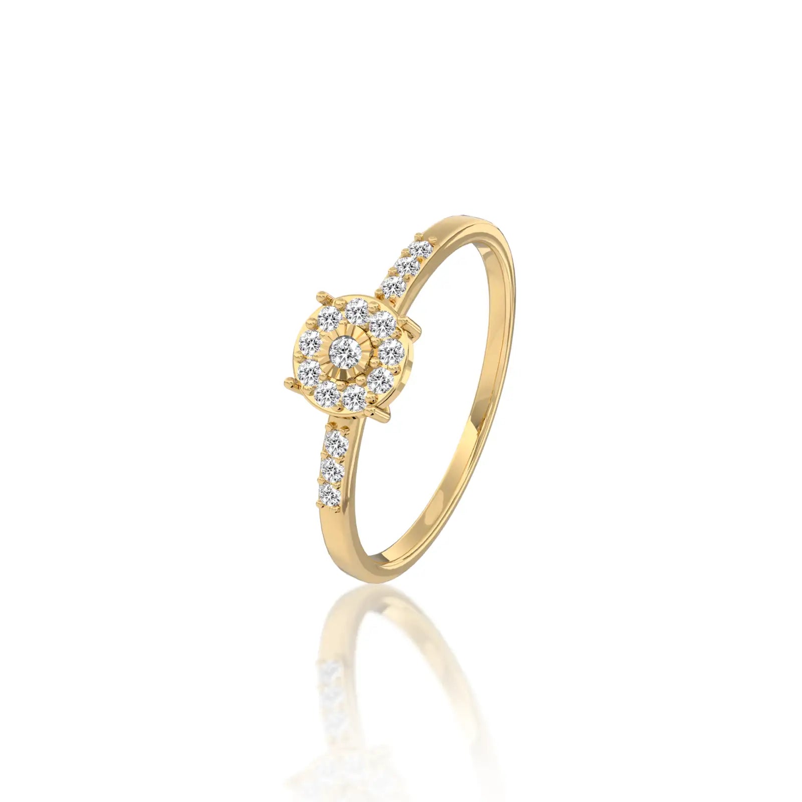 Xi 禧 Halo Cluster Diamond Ring  a beautiful blend of timeless elegance and fabulous brilliance.