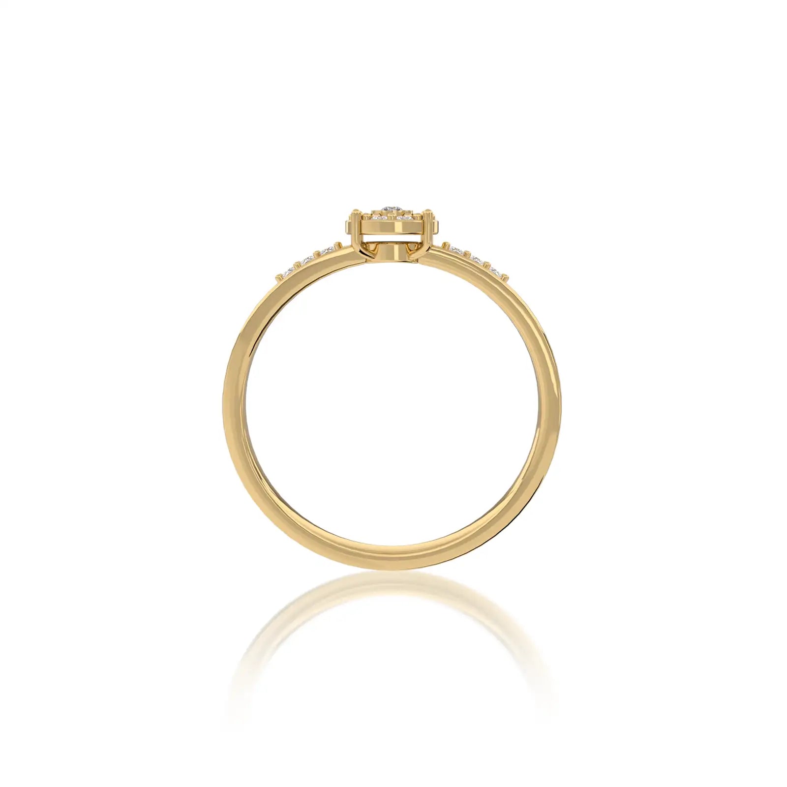 Xi 禧 Halo Cluster Diamond Ring by Fortune Jewelry comes with a secure, structured setting  a must-have essential.elegance.