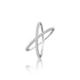 Yuan 缘 Intersecting Diamond Criss-Cross Ring by Fortune Jewelry is fabulous, chic, and a true must-have for office wear.