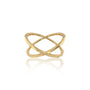 Yuan 缘 Intersecting Diamond Criss-Cross Ring effortlessly chic, ideal for beautiful, in-vogue office style.