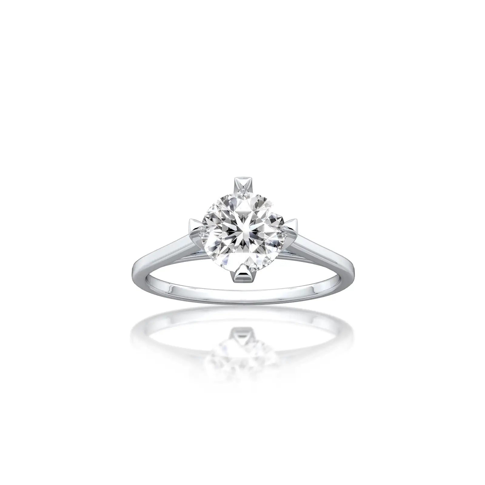 Aura Compass Solitaire Diamond Ring by Fortune Jewelry is fabulous, chic, and a true must-have for office wear.