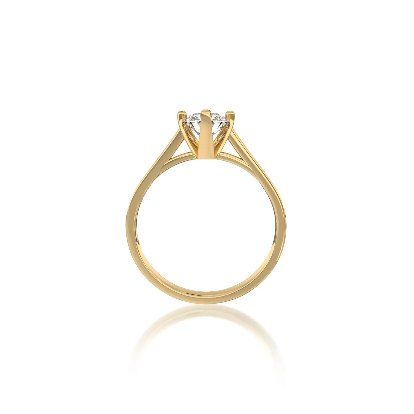 Aura Compass Solitaire Diamond Ring by Fortune Jewelry brings a fresh, architectural twist to classic elegance.