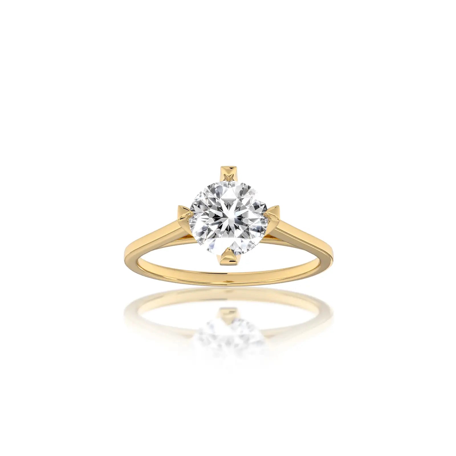 Aura Compass Solitaire Diamond Ring a glamorous statement piece for the confident, modern woman.