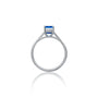 Lan 蓝 Baguette Sapphire Solitaire Ring an exquisite, trend-setting choice for the woman who values timeless beauty