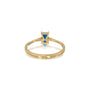 Lan 蓝 Baguette Sapphire Solitaire Ring fit for royalty, bringing princess-inspired glamour, simply irresistible.