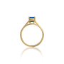 Lan 蓝 Baguette Sapphire Solitaire Ring  a radiant symbol of grace, crafted for lasting elegance.