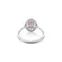 Mei 玫 Oval Morganite Halo Ring a dreamy choice for engagements and unforgettable proposals.