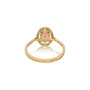 Mei 玫 Oval Morganite Halo Ring by Fortune Jewelry combines fabulous craftsmanship with a chic, timeless design.