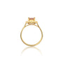 Mei 玫 Oval Morganite Halo Ring beautifully dazzling, an exquisite, gift-worthy choice you'll treasure daily.