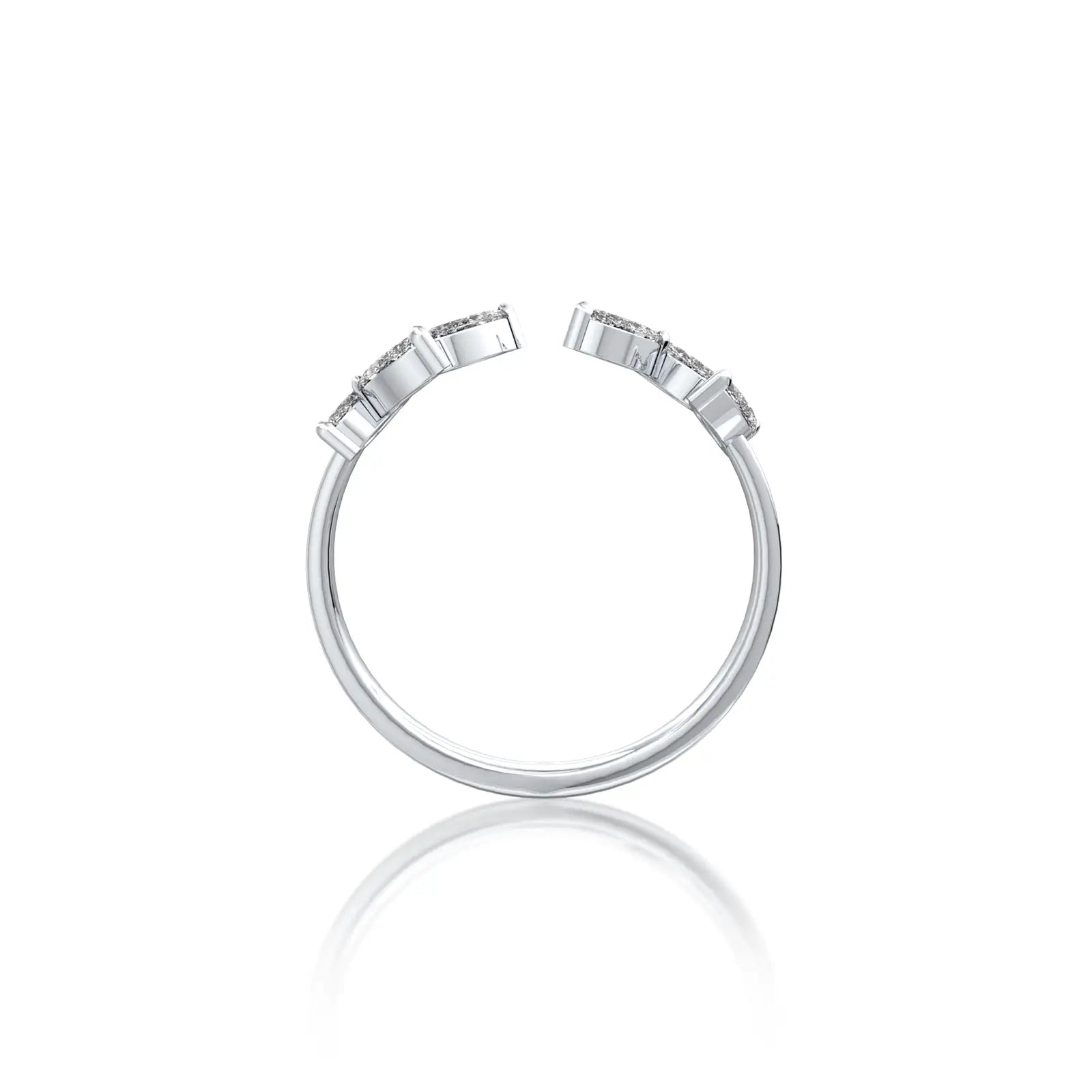 Ye 叶 Open Top Marquise Diamond Ring a glamorous statement piece for the confident, modern woman.