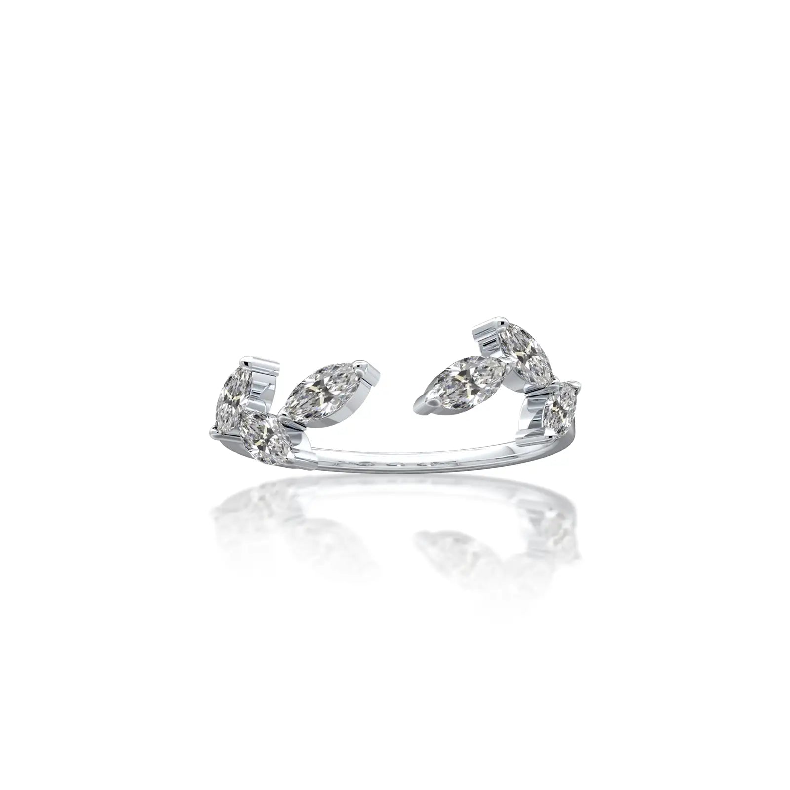 Ye 叶 Open Top Marquise Diamond Ring an exquisite, trend-setting choice for the woman who values timeless beauty.