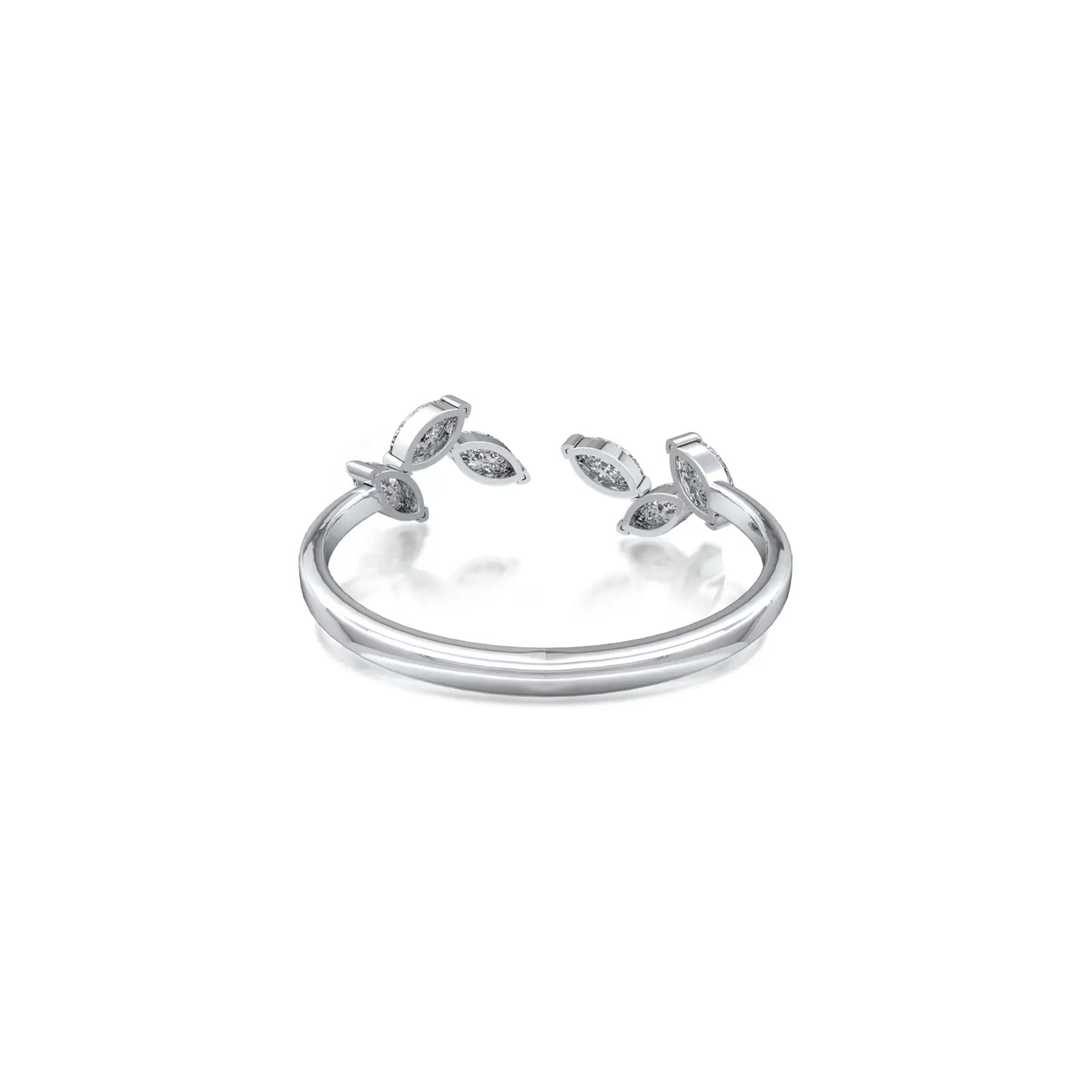 Ye 叶 Open Top Marquise Diamond Ring by Fortune Jewelry pairs a modern, airy design with dazzling brilliance.