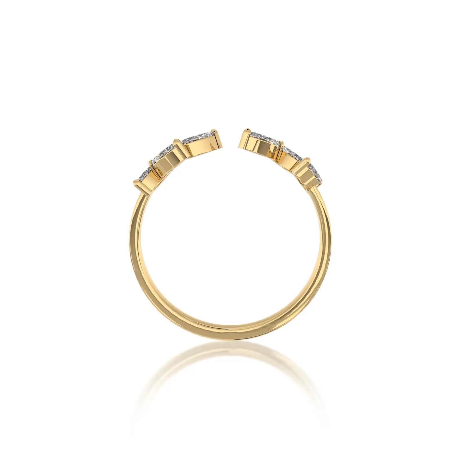 Ye 叶 Open Top Marquise Diamond Ring by Fortune Jewelry is an exquisite staple every queen's jewelry box needs.