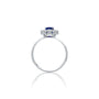 Jing 晶 Oval Blue Sapphire Halo Ring by Fortune Jewelry is a favorite among lovers of colored gemstone