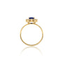 Jing 晶 Oval Blue Sapphire Halo Ring by Fortune Jewelry captures the essence of timeless romance.