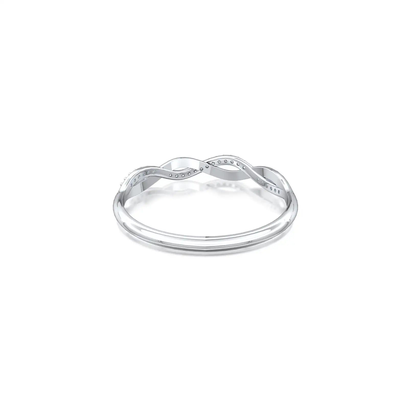 Lian 连 Twisted Infinity Diamond Ring radiates modern romance with a fresh, contemporary edge.