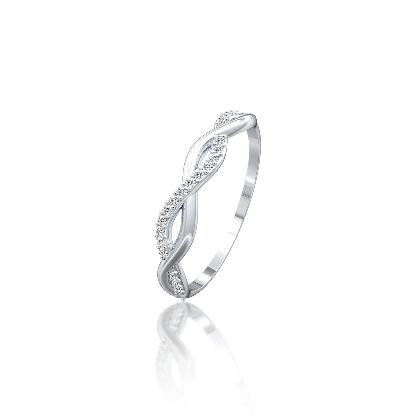 Lian 连 Twisted Infinity Diamond Ring  an enchanting choice for anniversaries and milestone celebrations.