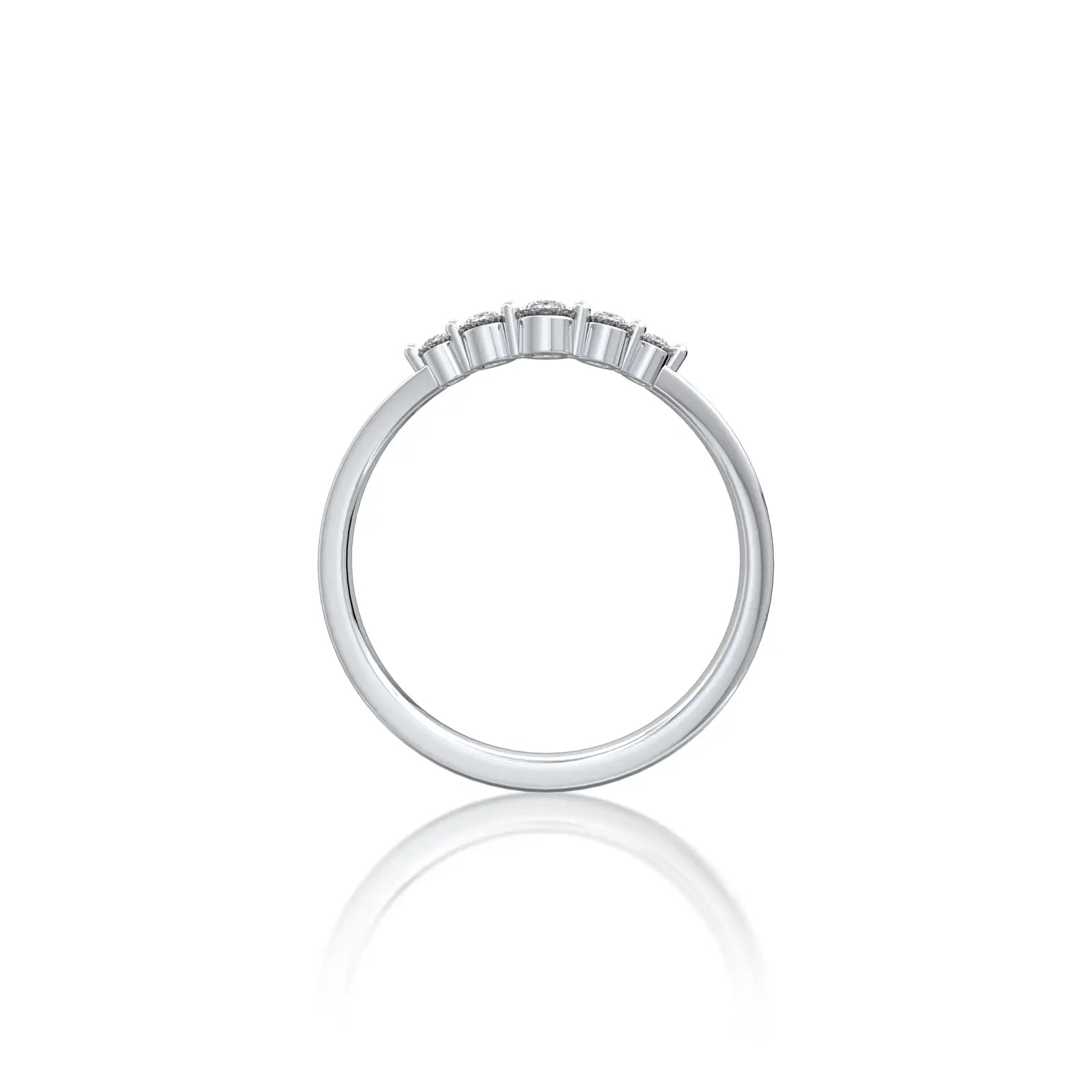 Xing 星 Curved Five-Stone Diamond Band  bold, beautiful, and made for the woman who stands out.