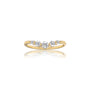 Xing 星 Curved Five-Stone Diamond Band by Fortune Jewelry blends contour and sparkle with modern sophistication.