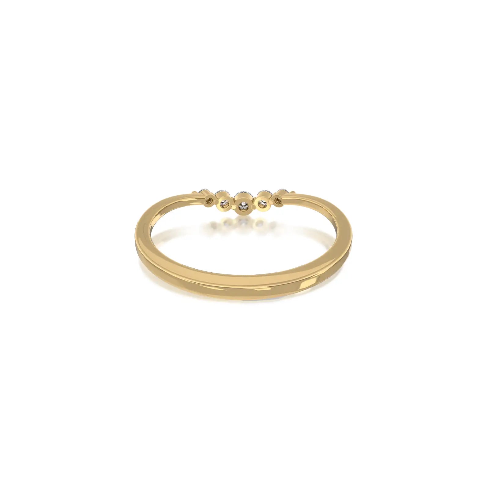 Xing 星 Curved Five-Stone Diamond Band a timeless treasure that tells a story of elegance and grace.collection.