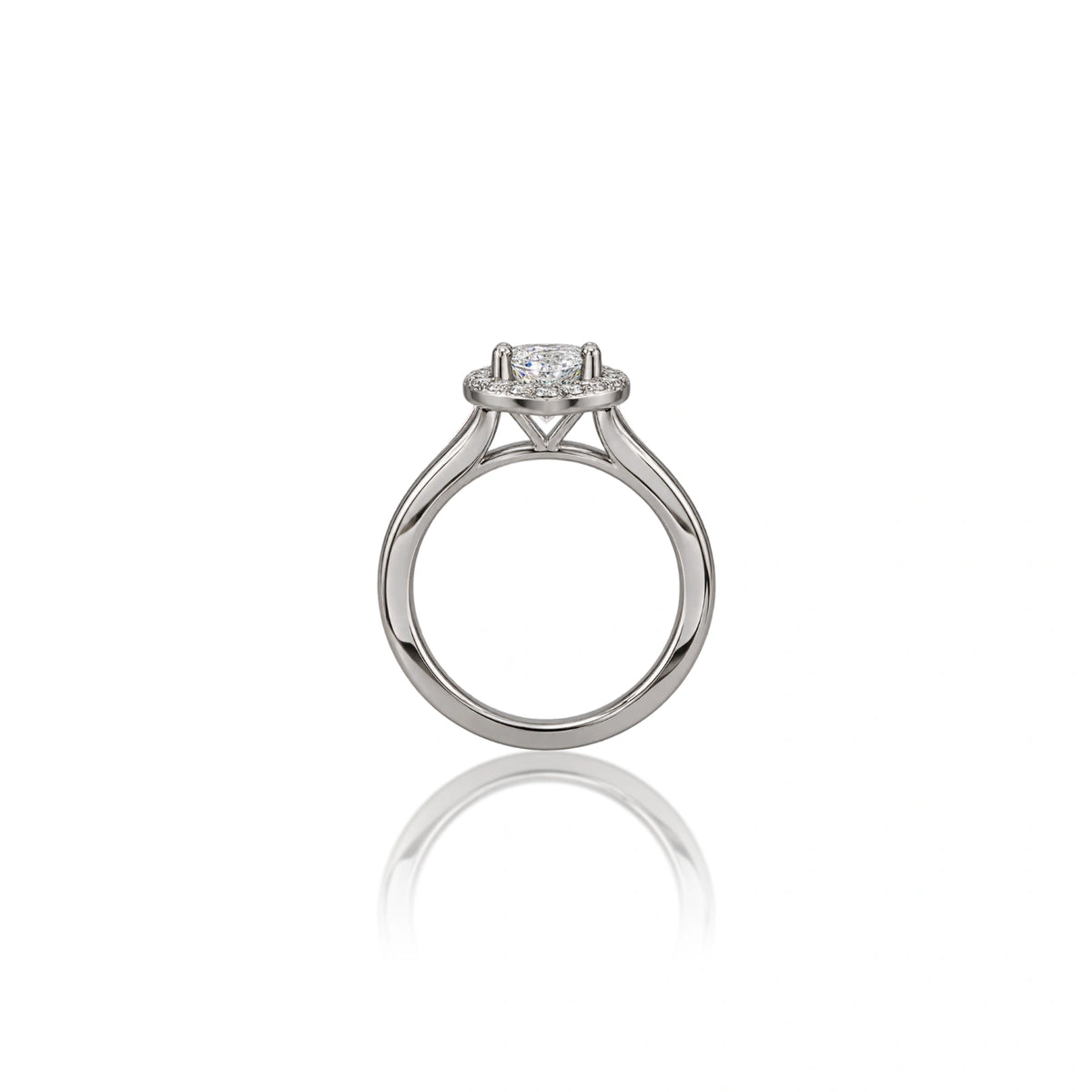 Timeless 1 Ct Heart Cut Diamond Halo Ring for Women