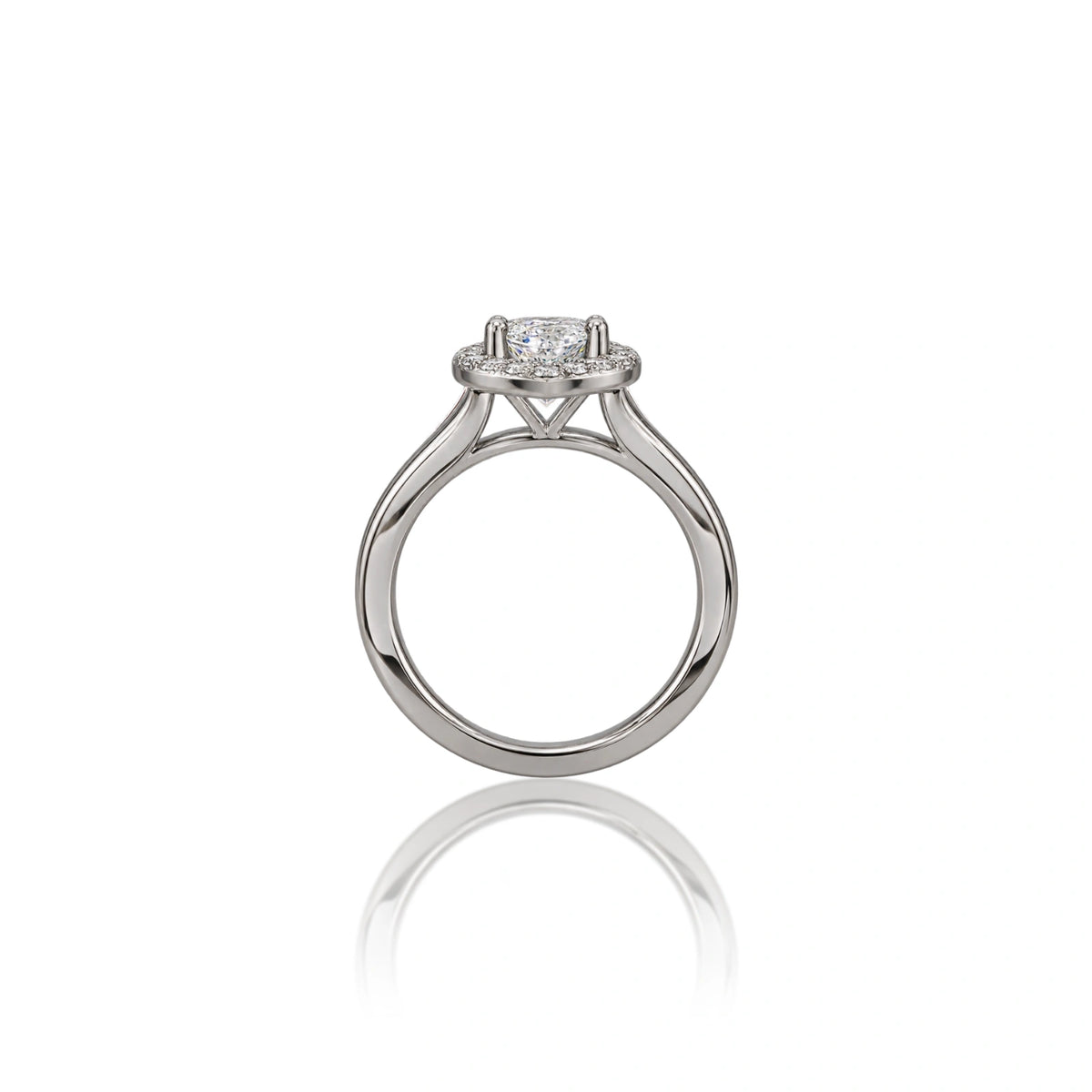 Exclusive 2 Ct Heart Cut Diamond Halo Ring for Women by Fortune