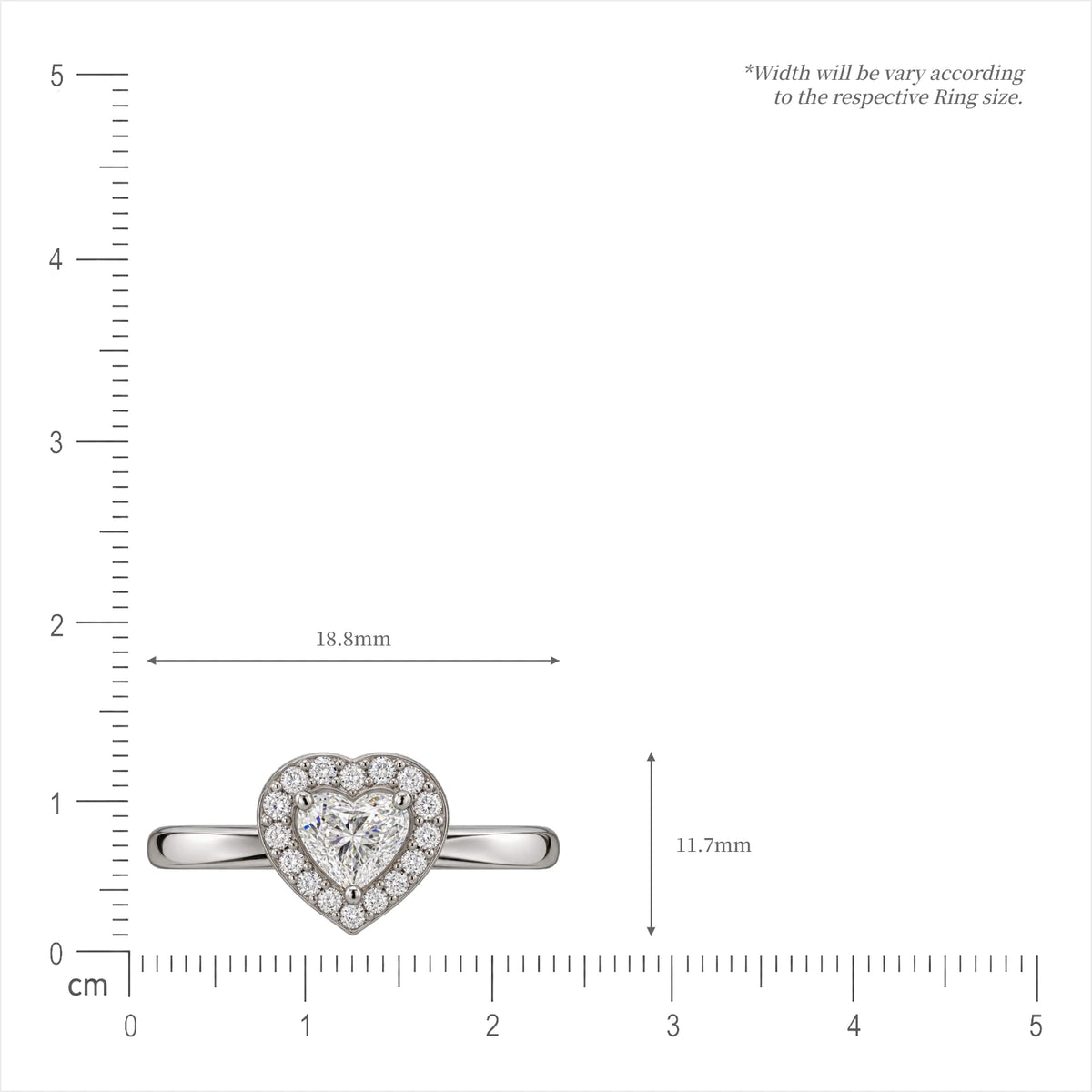 SI Of 2 Ct Heart Cut Diamond Halo Ring
