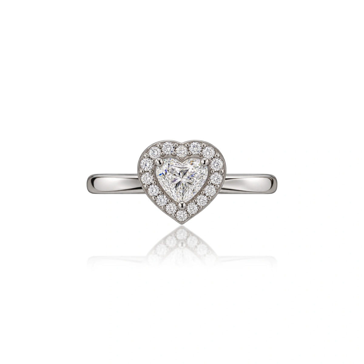 Elegant 4 Ct Heart Cut Diamond Halo Ring for Women for women
