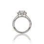 Eye-Catching 4 Ct Heart Cut Diamond Halo Ring by Fortune Jewellery