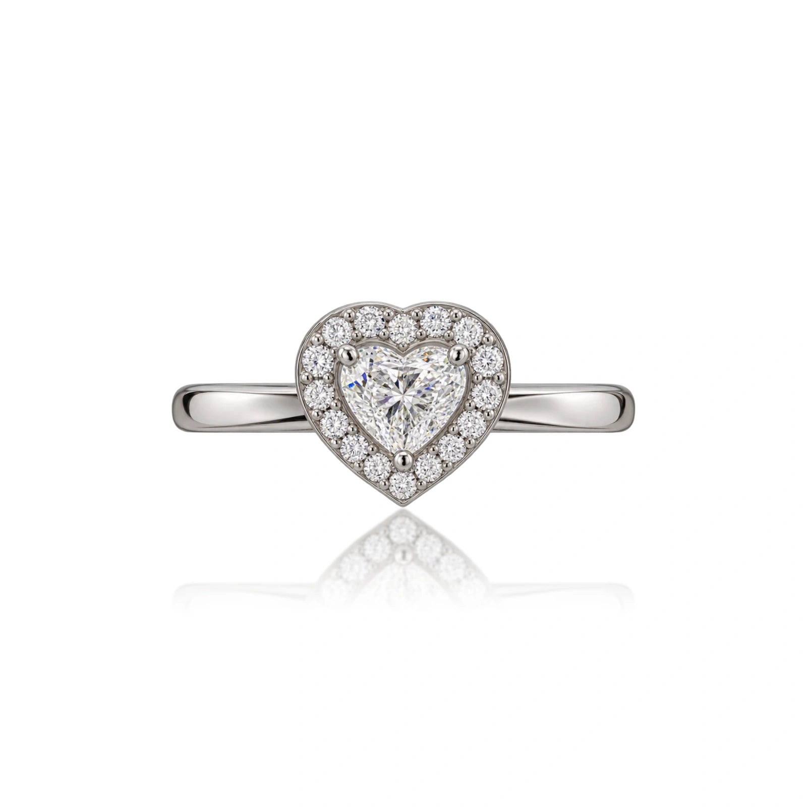 Gorgeous 5 Ct Heart Cut Diamond Halo Ring for Special Occasions by Fortune