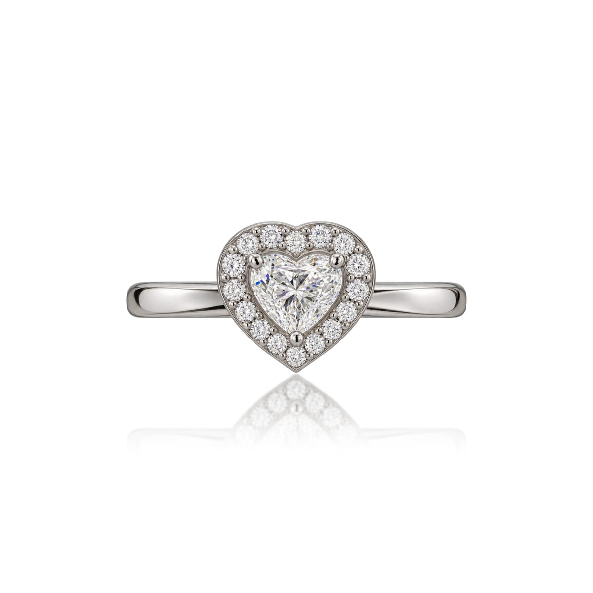 Gorgeous 5 Ct Heart Cut Diamond Halo Ring for Special Occasions by Fortune