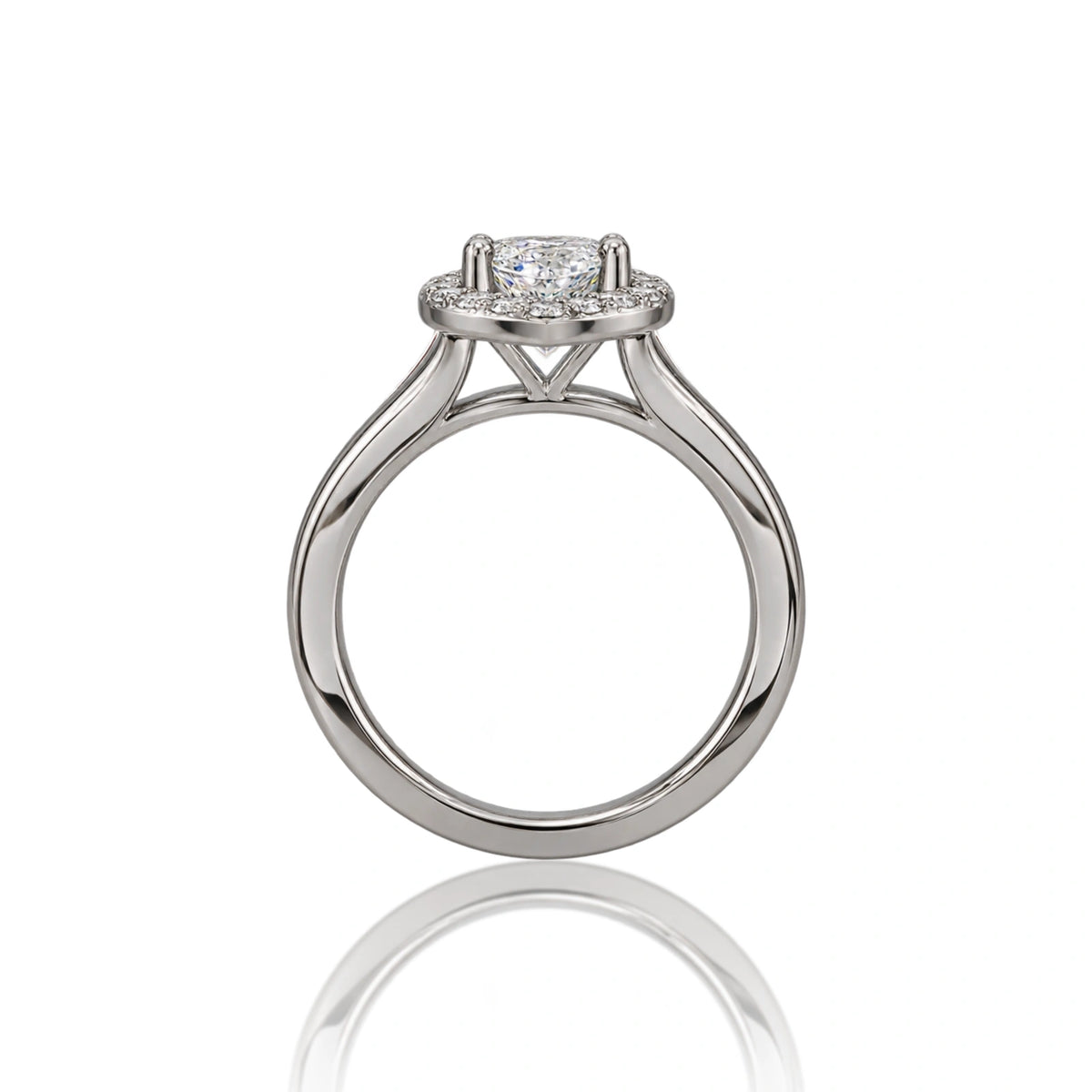 Precious 5 Ct Heart Cut Diamond Halo Ring for Anniversary Gifts by Fortune Jewellery