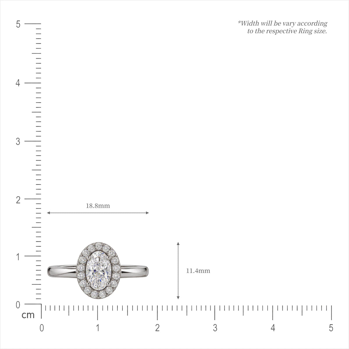 1 Ct Oval Cut Diamond Halo Ring