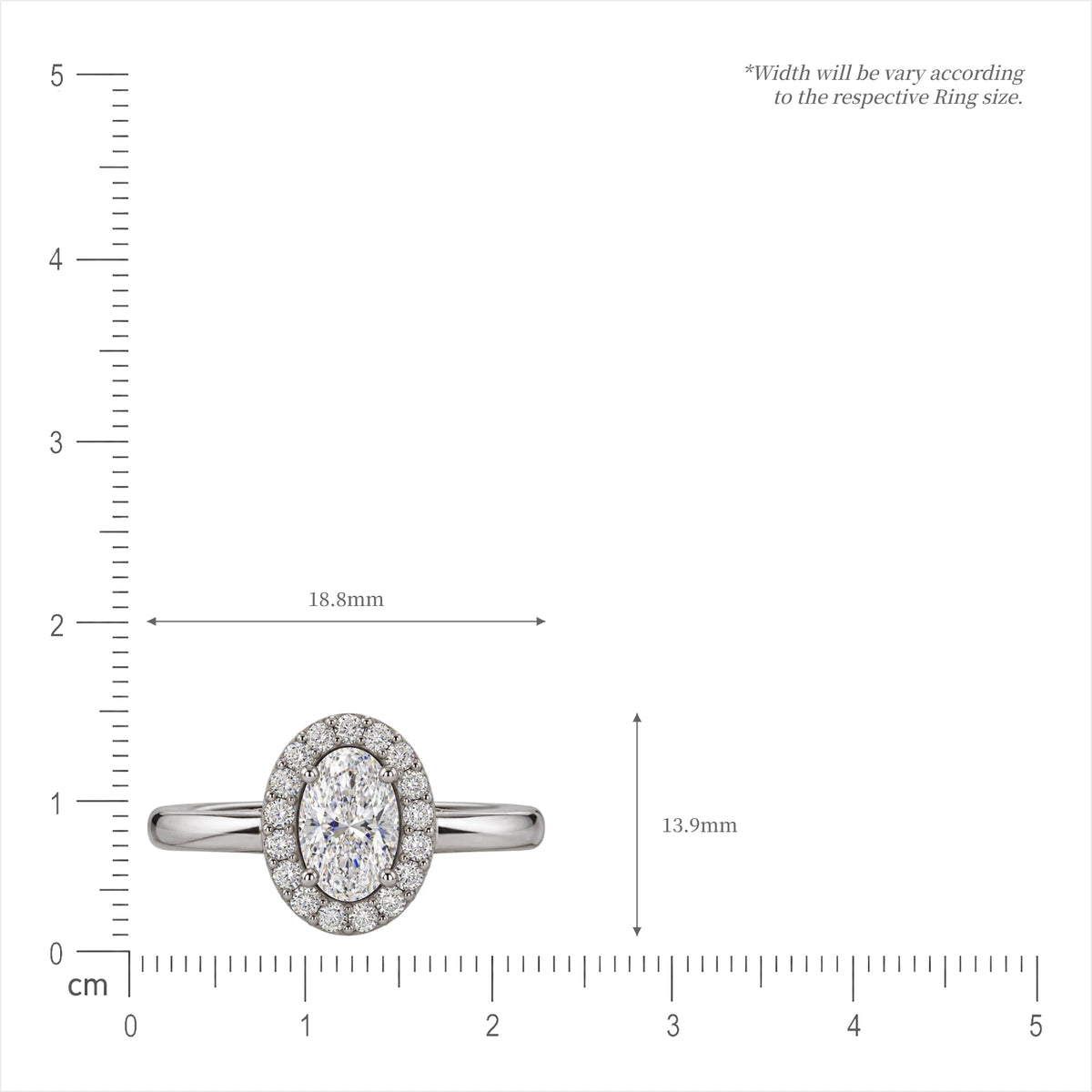 2 Ct Oval Cut Diamond Halo Ring