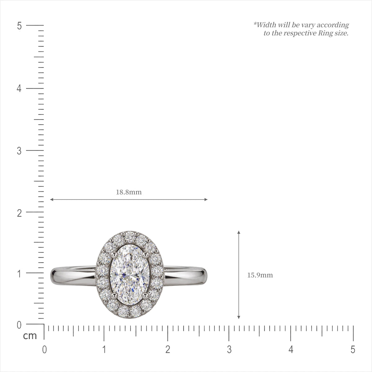 3 Ct Oval Cut Diamond Halo Ring