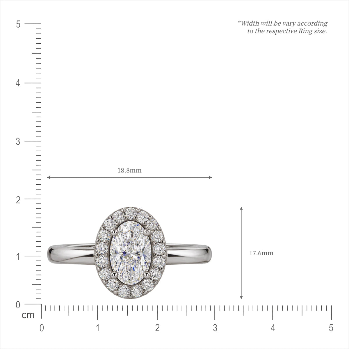 4 Ct Oval Cut Diamond Halo Ring