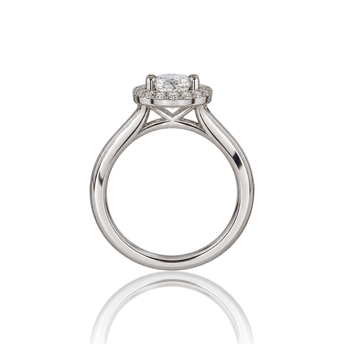 5 Ct Oval Cut Diamond Halo Ring