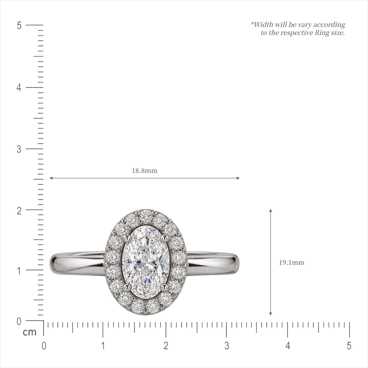 5 Ct Oval Cut Diamond Halo Ring