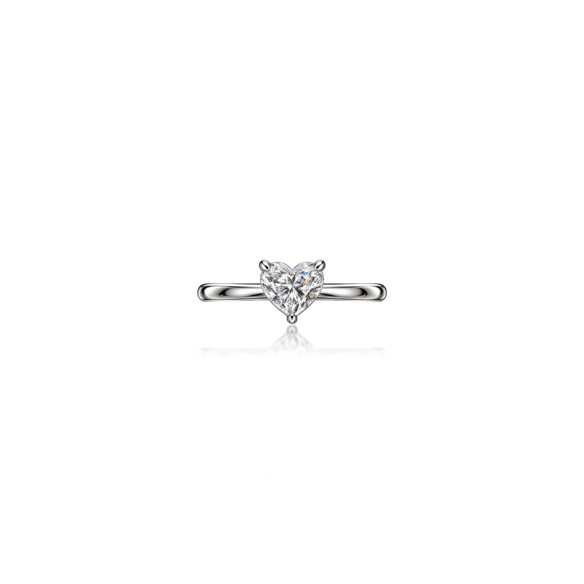 Everlasting Love 0.5 Ct Heart Cut Diamond Solitaire Ring for Women