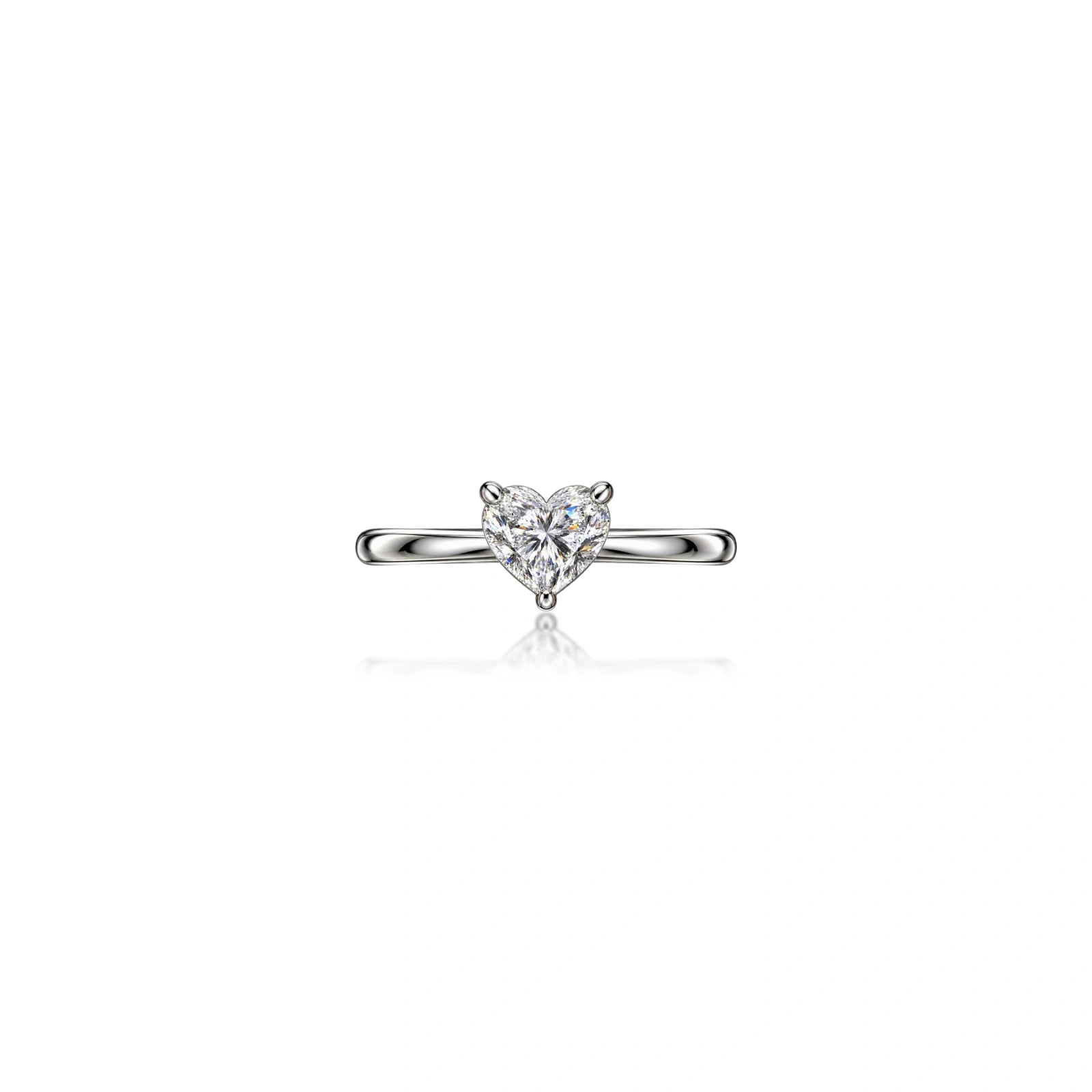 0.75 Ct Heart Cut Diamond Solitaire Ring for Women