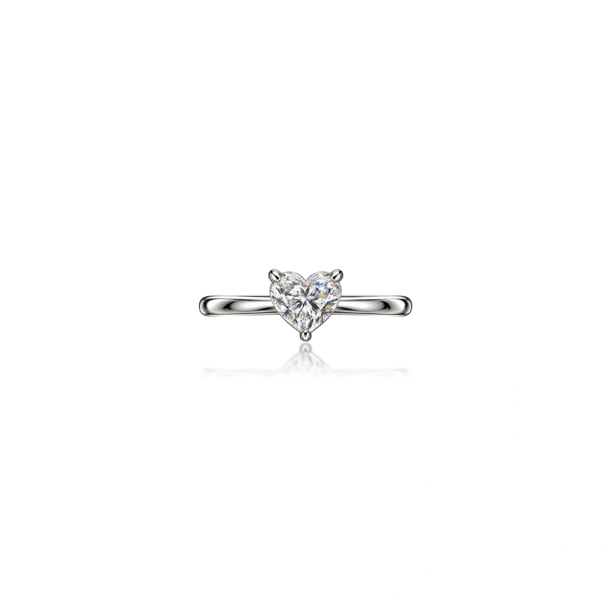 0.75 Ct Heart Cut Diamond Solitaire Ring for Women